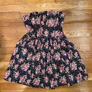 Floral Strapless Dress
